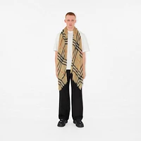 Check Wool Scarf in Sand | Burberry® Official