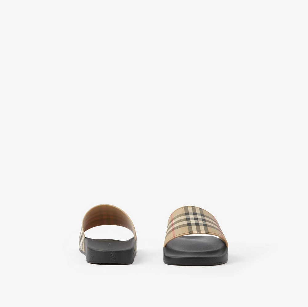 Check Slides in Archive beige - Men | Burberry® Official