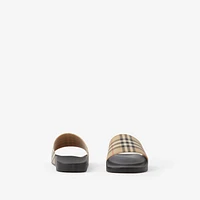 Check Slides in Archive beige - Men | Burberry® Official