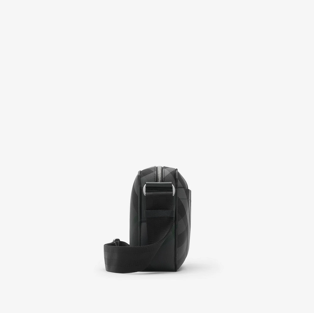 Slim Grid Crossbody Bag in Charcoal - Men, Nylon, Technical | Burberry® Official