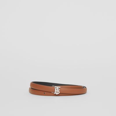 Reversible Monogram Motif Leather Wrap Belt Malt Brown/black - Women | Burberry® Official