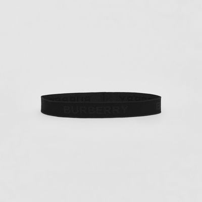 Logo Jacquard Headband in Black | Burberry® Official