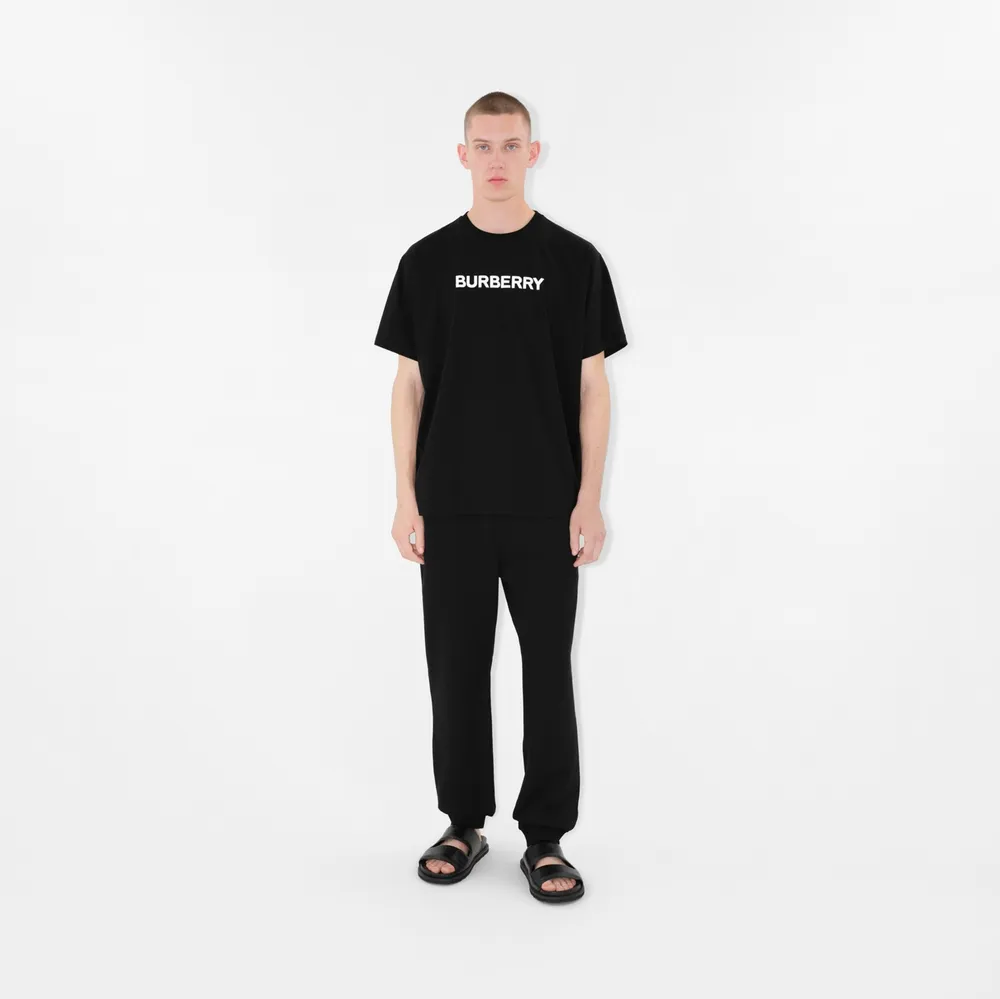 Cotton Jogging Pants in Black - Men | Burberry® Official