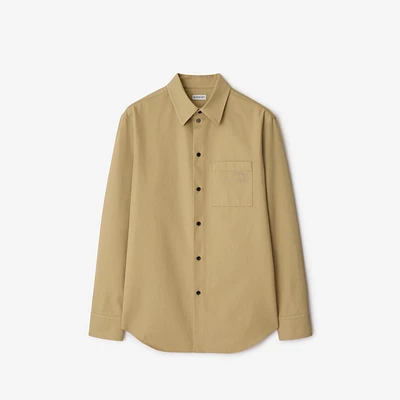 Relaxed Fit Gabardine Overshirt in Hamper - Men | Burberry® Official