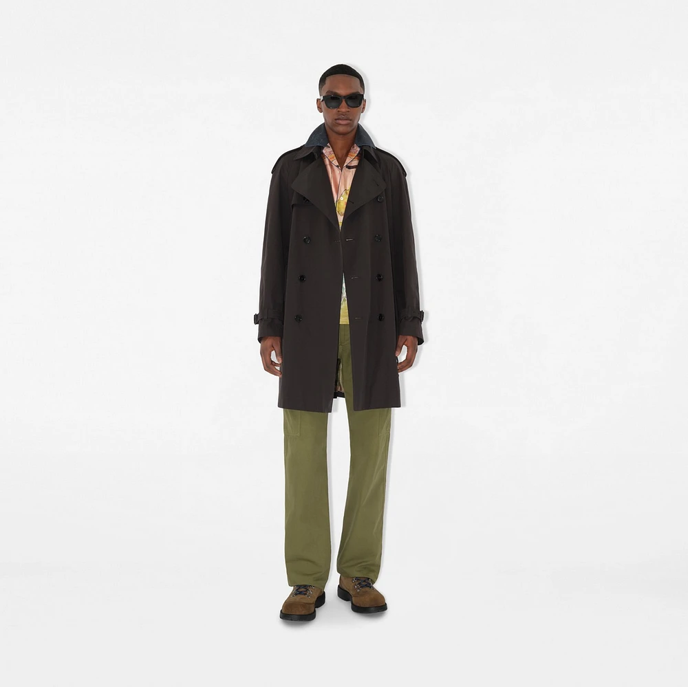Mid-length Highgrove Gabardine Trench Coat in Cog - Men | Burberry® Official