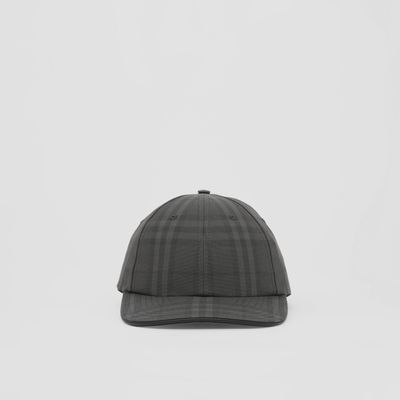Vintage Check Cotton Baseball Cap Charcoal | Burberry® Official
