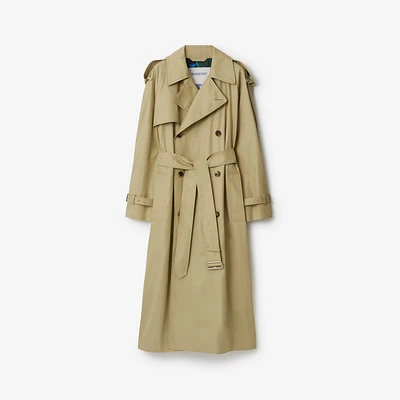 Extra Long Highgrove Castleford Trench Coat in Hunter - Women, Cotton Gabardine | Burberry® Official