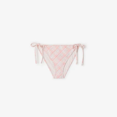 Check Bikini Briefs in Dusky rose - Women, Nylon | Burberry® Official