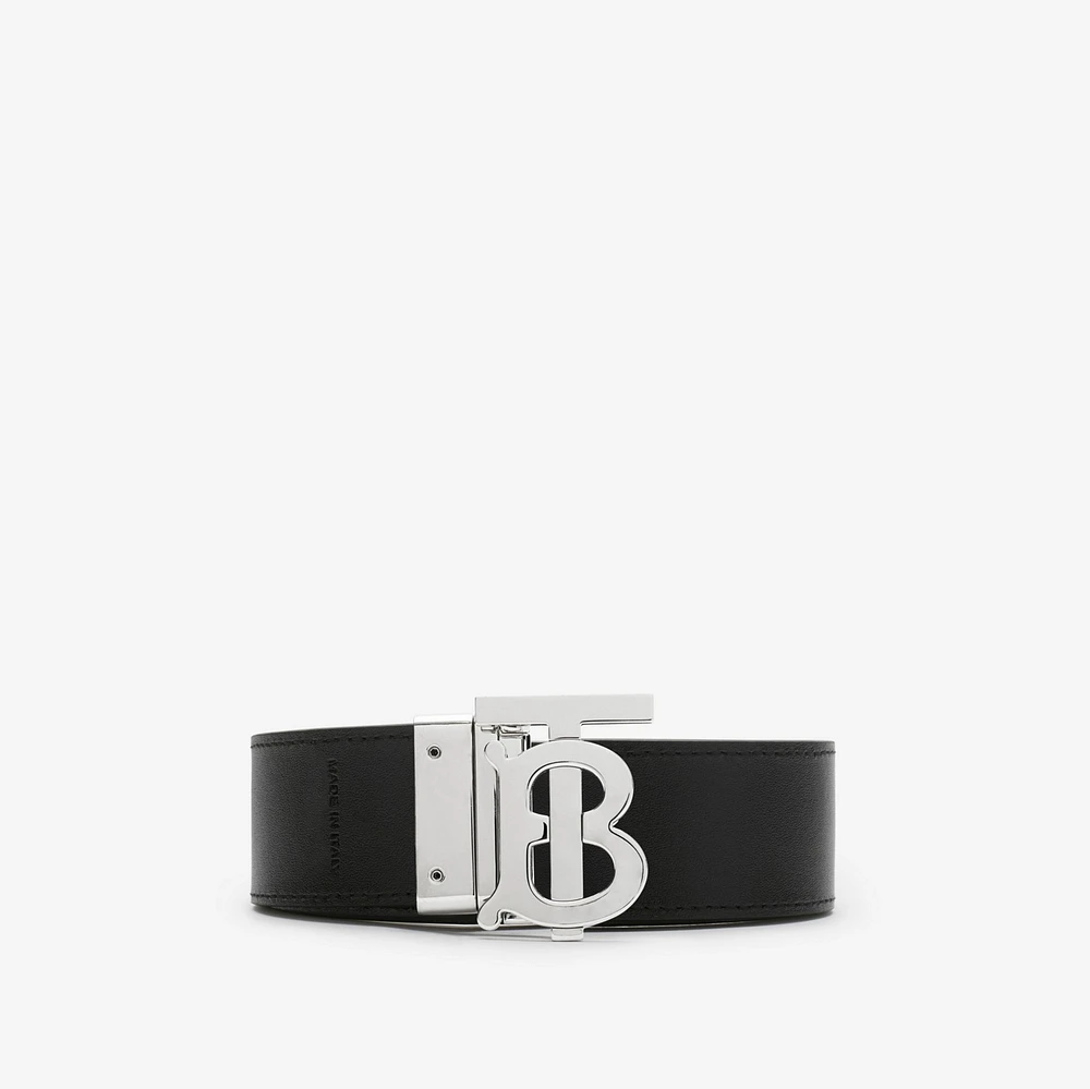 Reversible Check TB Belt in Archive beige/silver - Men | Burberry® Official