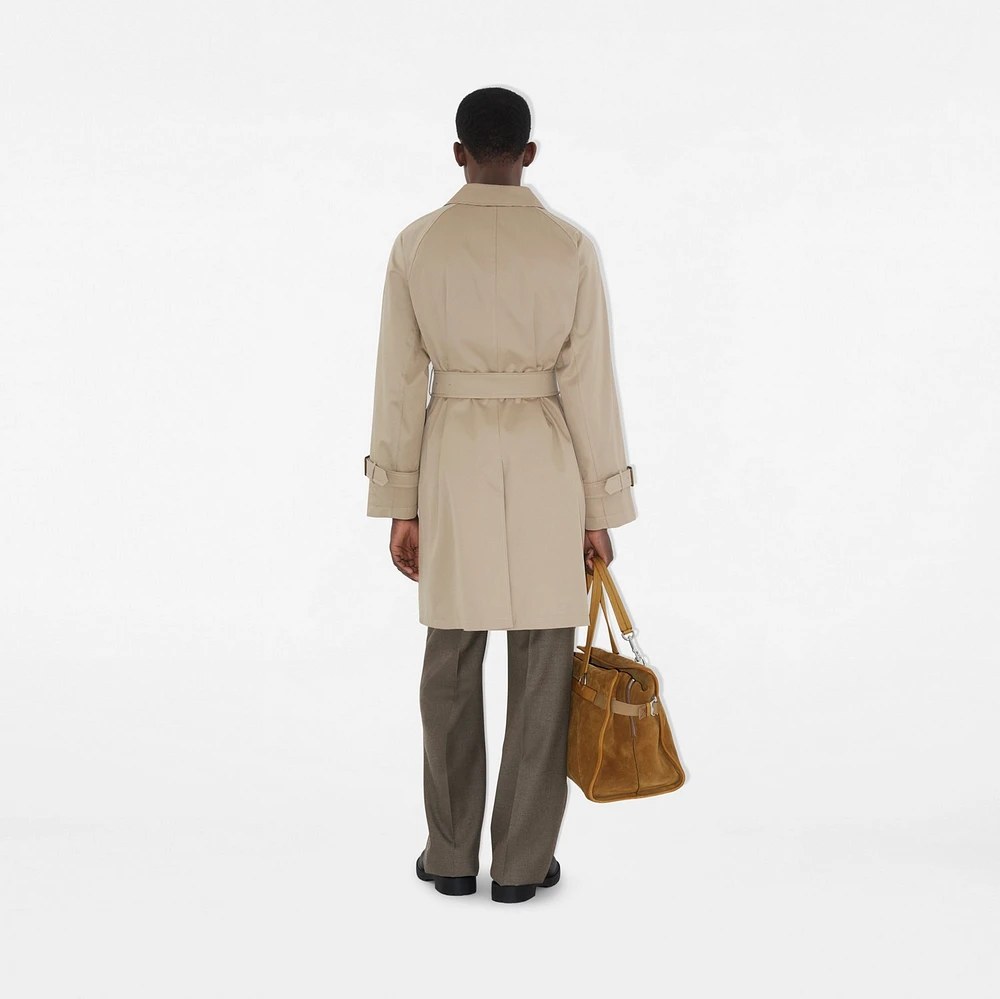 Long Gabardine Car Coat in Fossil - Men | Burberry® Official