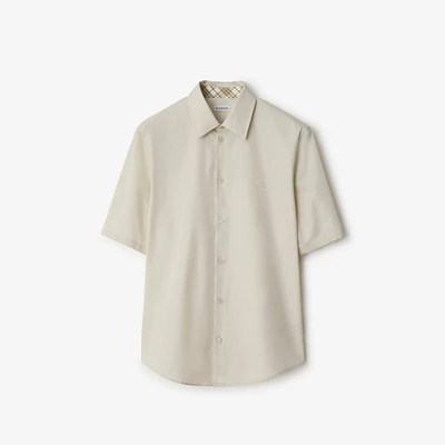 Slim Fit Cotton Poplin Shirt in Sail - Men | Burberry® Official