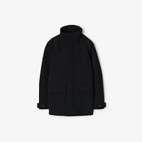 Check Hood Quilted Nylon Jacket in Black - Women | Burberry® Official