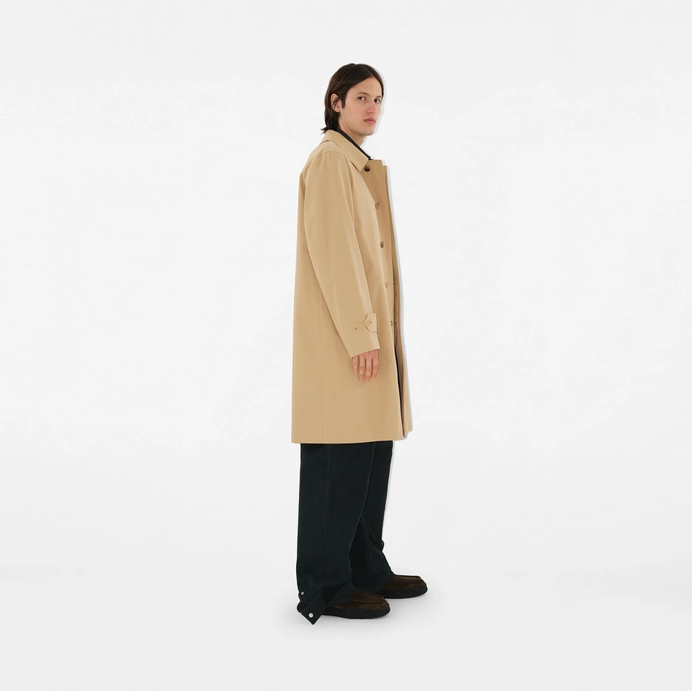 Long Gabardine Car Coat in Flax - Men, Cotton | Burberry® Official