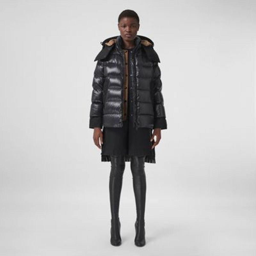 Recycled Nylon Puffer Jacket with Detachable Warmer Black - Women | Burberry United States