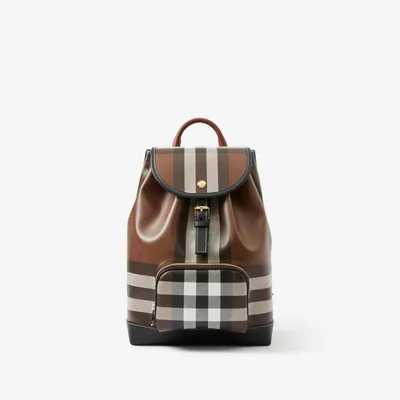 Check Backpack in Dark birch brown - Women | Burberry® Official