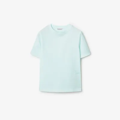Cotton T-shirt in Pastel mint | Burberry® Official
