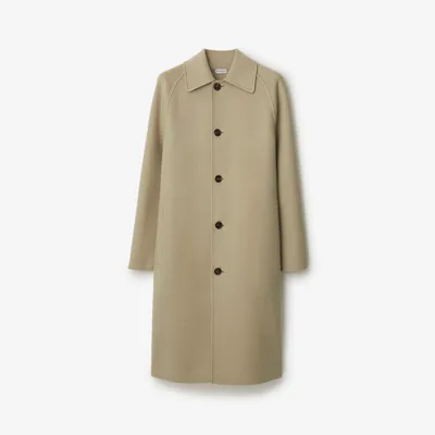 Wool Cashmere Car Coat in Field - Women | Burberry® Official