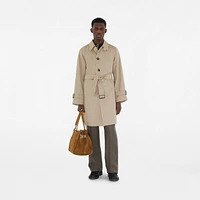 Long Gabardine Car Coat in Fossil - Men | Burberry® Official