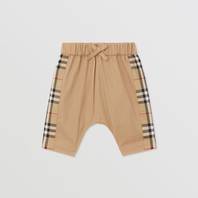 Vintage Check Panel Cotton Twill Trousers Archive Beige - Children | Burberry® Official
