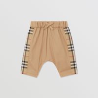 Vintage Check Panel Cotton Twill Trousers Archive Beige - Children | Burberry® Official