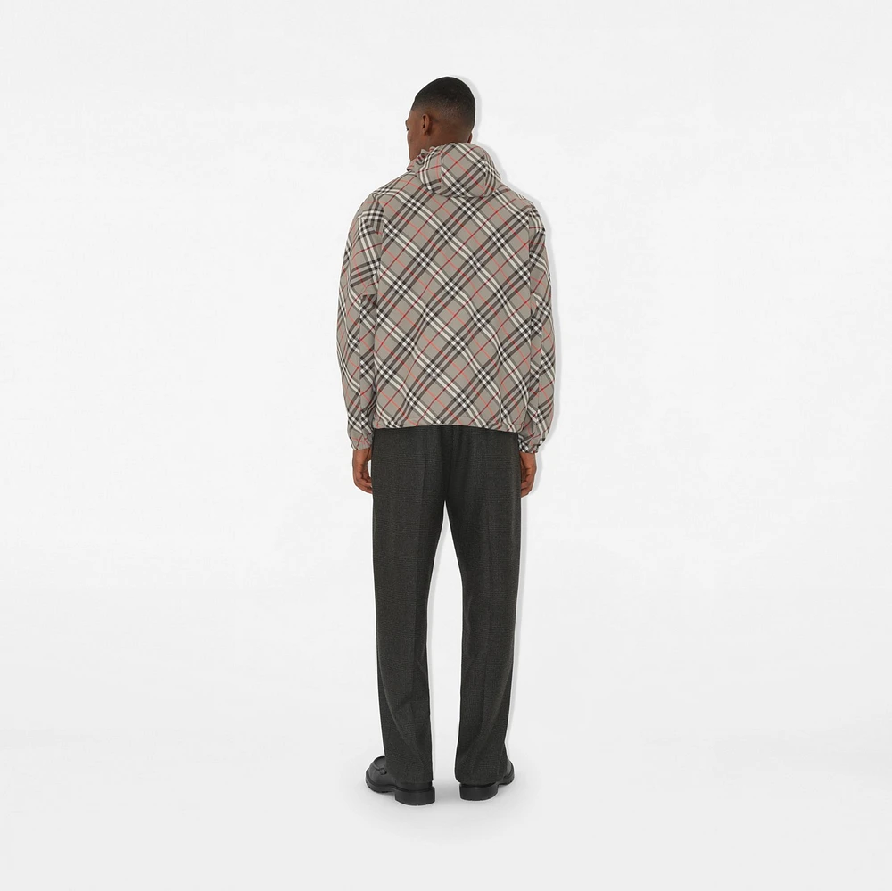 Reversible Check Jacket in Mauve grey - Men | Burberry® Official