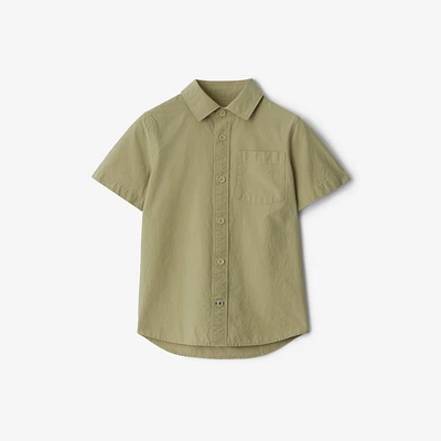 Cotton Blend Shirt in Hunter | Burberry® Official