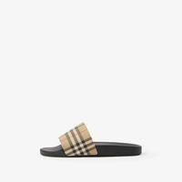 Check Slides in Archive beige - Men | Burberry® Official
