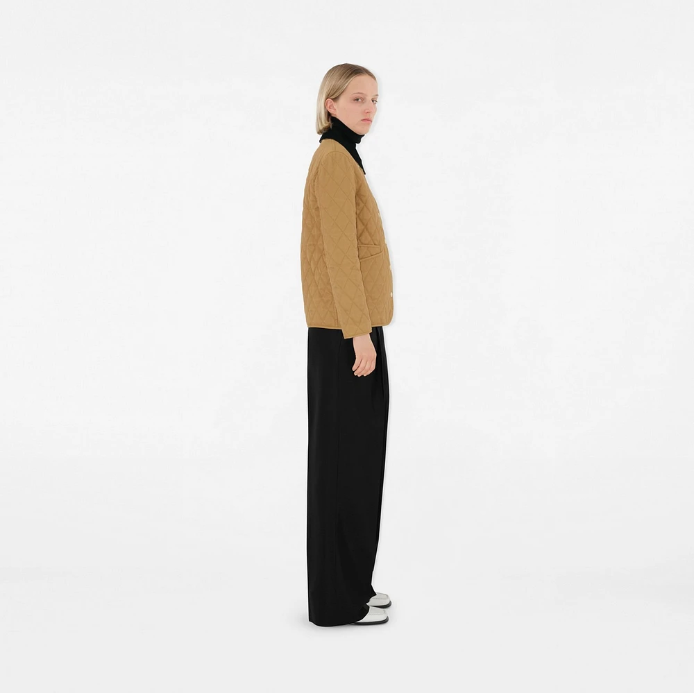 Quilted Barn Jacket in Camel - Women | Burberry® Official
