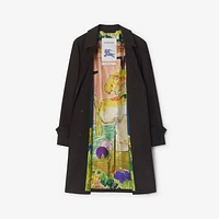 Long Highgrove Gabardine Car Coat in Cog - Men | Burberry® Official