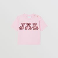 Thomas Bear Motif Cotton T-shirt Pale Candy Pink - Children | Burberry® Official