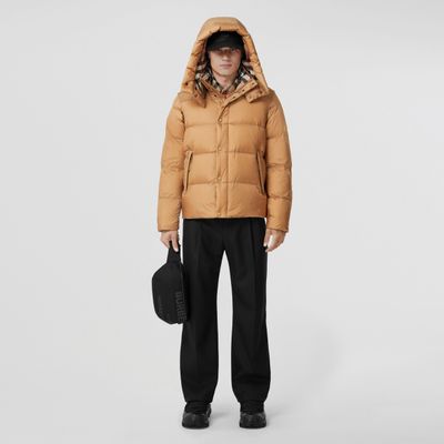 Detachable Sleeve Hooded Puffer Jacket Warm Honey - Men | Burberry® Official