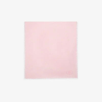 Wide Check Wool Silk Scarf in Sugar | Burberry® Official