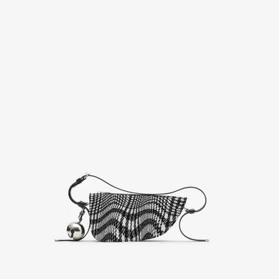Mini Shield Sling Bag in Black/white - Women | Burberry® Official