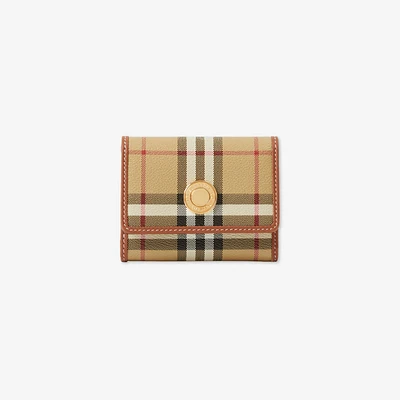 Small Check Folding Wallet in Archive beige - Women | Burberry® Official