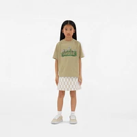 Daisy Logo Cotton T-shirt in Hunter | Burberry® Official