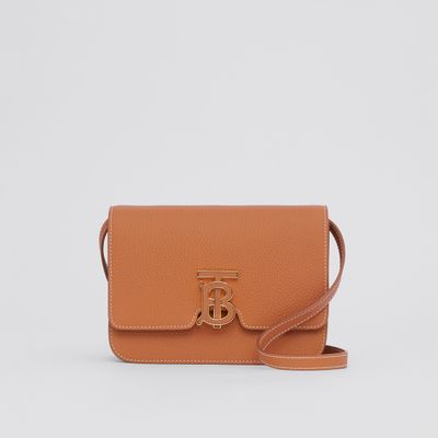 Grainy Leather Small TB Bag in Warm Russet Brown - Women | Burberry® Official