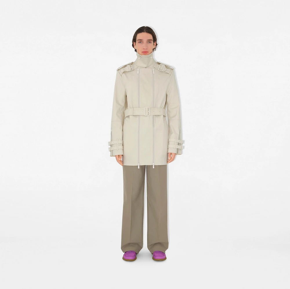 Bonded Cotton Trench Jacket in Sail - Men | Burberry® Official