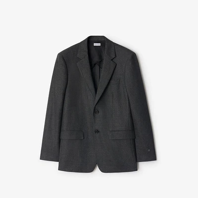 Check Wool Cashmere Tailored Jacket in Loden/highland green - Men | Burberry® Official