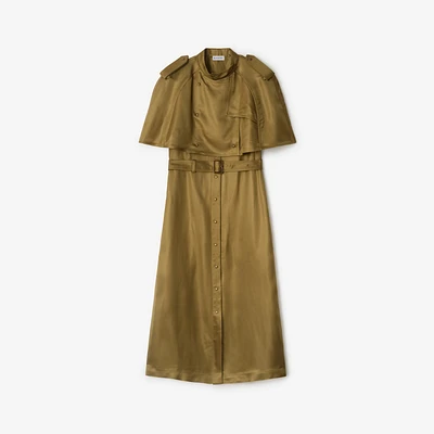 Viscose Trench Dress in Walrus - Women | Burberry® Official