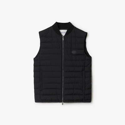 Nylon Puffer Gilet in Black - Men | Burberry® Official
