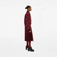 Check Wool Blend Tights in Snug/pillar | Burberry® Official