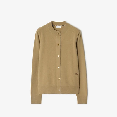 Cashmere Blend Cardigan in Flax - Women | Burberry® Official
