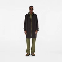 Long Highgrove Gabardine Car Coat in Cog - Men | Burberry® Official