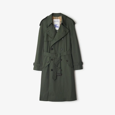 Mid-length Gabardine Trench Coat in Yew - Men | Burberry® Official