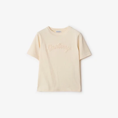 Logo Cotton T-shirt in Calico | Burberry® Official