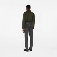 Slim Grid Crossbody Bag in Charcoal - Men, Nylon, Technical | Burberry® Official