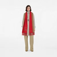 Reversible EKD Cashmere Scarf in Pillar/camel | Burberry® Official