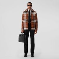 Reversible Check Quilted Overshirt Dark Truffle Brown - Men | Burberry® Official