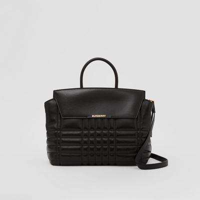 Quilted Leather Medium Catherine Bag in Black - Women | Burberry® Official