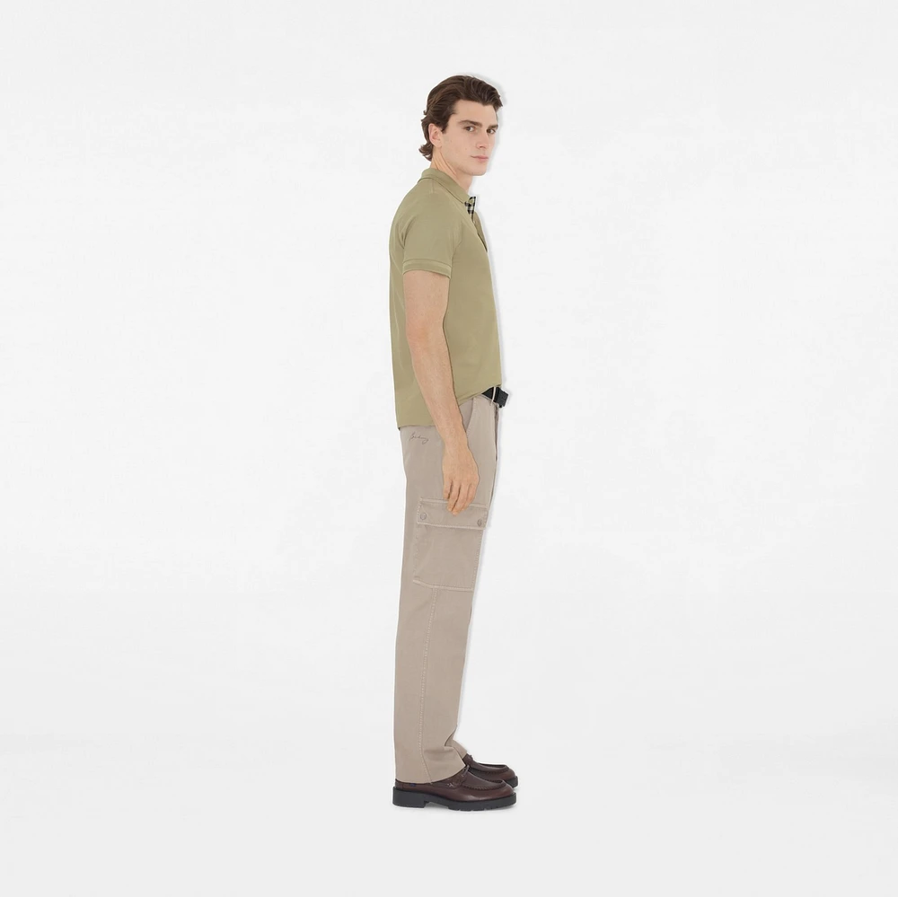 Cotton Polo Shirt in Skylark - Men | Burberry® Official